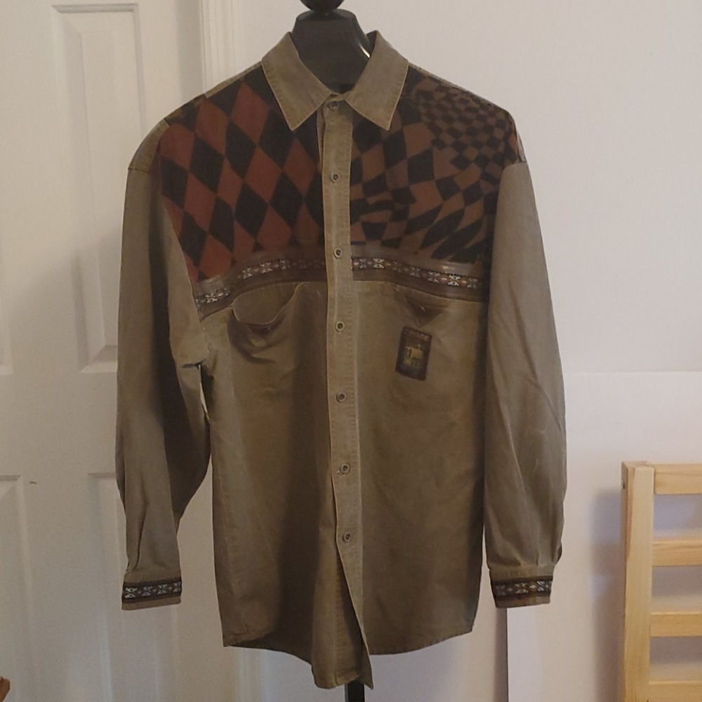 ZIP CODE Longsleeve Button Down VTG  Sz L